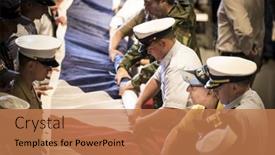  Presentation with memorial service - Cool new slide deck with active-u-s-military-service backdrop and a coral colored foreground
