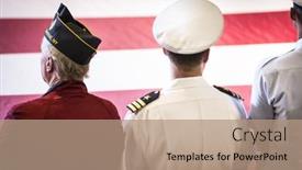  Presentation with memorial service - Beautiful slide deck featuring active-u-s-military-service backdrop and a coral colored foreground
