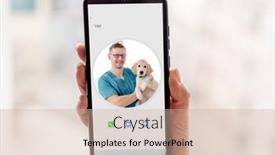  Presentation with chat - Slide set with active-video-chat-on-smartphone background and a soft green colored foreground