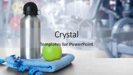  Presentation with measuring - Slide deck consisting of active weight loss - bottle measuring tape and towel background and a light blue colored foreground