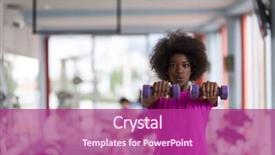  Presentation with health and weight loss - PPT theme having activit - happy healthy african american woman background and a violet colored foreground