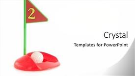  Presentation with golf - Audience pleasing PPT theme consisting of flag over white background - kid backdrop and a white colored foreground