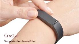  Presentation with activity - Slides consisting of human activities - activity tracker on a woman's background and a lemonade colored foreground