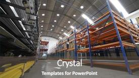  Presentation with deposit - Slide deck featuring activities logistics - warehouse deposit background and a dark gray colored foreground