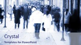  Presentation with lost people matter to god - Beautiful PPT theme featuring activities social activities - blurred people in the middle backdrop and a sky blue colored foreground