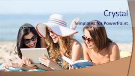  Presentation with healthcare technology internet of things - Colorful presentation design enhanced with activities social activities - summer holidays technology and internet backdrop and a sky blue colored foreground