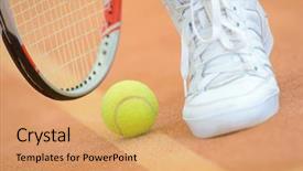  Presentation with end on the line - Colorful slide set enhanced with activities training methods - line ball backdrop and a coral colored foreground