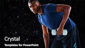  Presentation with lifting people up - PPT layouts featuring activities work - portrait of casual young man background and a  colored foreground