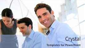  Presentation with sales - Slides with photo of a beautiful and colorful fan background and a dark gray colored foreground