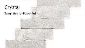  Presentation with building blocks - Amazing slide set having activity based learning education - building blocks isolated on white backdrop and a  colored foreground