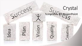  Presentation with success blocks - PPT layouts featuring urban legend - abandoned mining ghost-town jantuha abkhazia background and a  colored foreground.