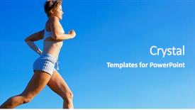  Presentation with complete - Amazing presentation theme having activity completion - fit young woman working backdrop and a  colored foreground