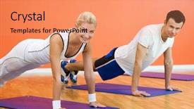  Presentation with 3d white people pushing - Slides featuring activity completion - group of people completing push background and a  colored foreground