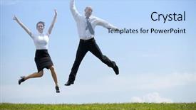  Presentation with park - Beautiful presentation design featuring activity completion - portrait of business couple enjoying backdrop and a  colored foreground