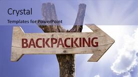  Presentation with wooden - Slide deck with activity costs - backpacking wooden sign background and a light blue colored foreground