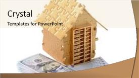  Presentation with puzzle pieces - Amazing PPT layouts having activity costs - house built out of puzzle backdrop and a blonde colored foreground