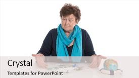  Presentation with older woman - Amazing presentation theme having activity costs - pension concept older pensioner woman backdrop and a  colored foreground