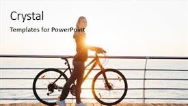  Presentation with feminine - Beautiful theme featuring activity costs - photo of feminine woman standing backdrop and a white colored foreground