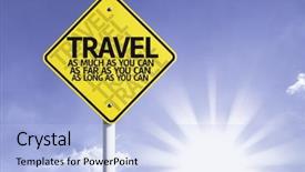  Presentation with travel - Amazing slides having activity costs - travel as much far long backdrop and a light blue colored foreground