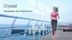  Presentation with heart rate monitor - Colorful slides enhanced with activity diagrams - heart rate monitor concept young backdrop and a sky blue colored foreground