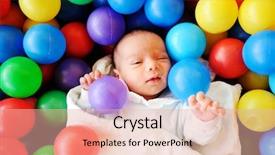  Presentation with recognition - Slides having activity recognition - newborn baby several days old background and a lemonade colored foreground