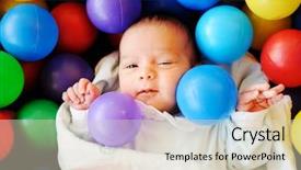  Presentation with new baby - Amazing PPT theme having activity recognition - newborn baby several days old backdrop and a soft green colored foreground