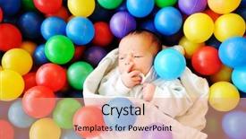  Presentation with old days - Slide set consisting of activity recognition - newborn baby several days old background and a  colored foreground