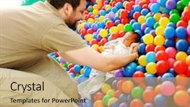  Presentation with old days - Slides featuring activity recognition - newborn baby several days old background and a coral colored foreground