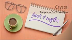  Presentation with truth - PPT theme having acts-and-myths-note-handwriting background and a coral colored foreground