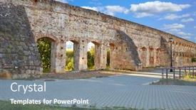  Presentation with aqueduct - Slides having acueducto-san-lazaro-in-merida background and a seafoam green colored foreground