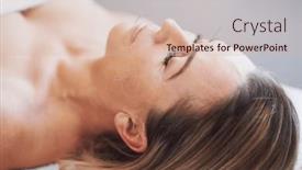  Presentation with acupuncture - Presentation theme consisting of acupuncture-needle-therapy background and a lemonade colored foreground