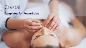  Presentation with acupuncture - Slide deck featuring acupuncture-needle-therapy background and a sky blue colored foreground