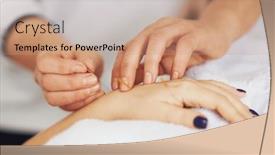  Presentation with acupuncture - PPT theme enhanced with acupuncture-needle-therapy background and a coral colored foreground