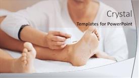  Presentation with acupuncture - PPT theme featuring acupuncture-needle-therapy background and a  colored foreground