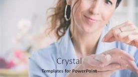  Presentation with acupuncture - Presentation design consisting of acupuncture-therapist-applying-acupuncture-needle background and a light blue colored foreground