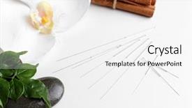  Presentation with acupuncture - Cool new PPT layouts with acupuntura - composition with needles for acupuncture backdrop and a white colored foreground