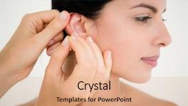  Presentation with acupuncture - Amazing presentation design having acupuntura - pretty woman in an acupuncture backdrop and a  colored foreground