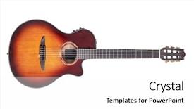  Presentation with image resolution - Theme with acustics - acoustic guitar high resolution detailed background and a white colored foreground