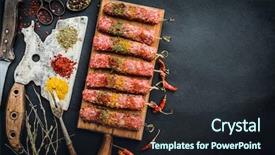 Presentation with acute - Amazing theme having acute - raw kebab with spices backdrop and a wine colored foreground