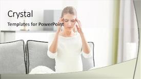  Presentation with headaches - Audience pleasing slide deck consisting of acute abdomen - pregnant woman suffering from headaches backdrop and a white colored foreground