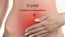  Presentation with abdominal - Beautiful slide deck featuring acute inflammation - young girl with abdominal pain backdrop and a coral colored foreground