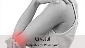  Presentation with acute - Cool new slide set with acute inflammation - young woman with elbow pain backdrop and a light gray colored foreground