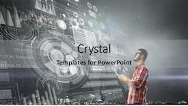  Presentation with media - Beautiful theme featuring ad - innovative technologies for your device backdrop and a light gray colored foreground