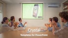  Presentation with app for create detergent powder add - Theme with ad of a new app background and a  colored foreground