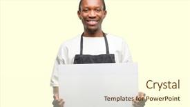  Presentation with announcement - Slide set consisting of ad offer or announcement background and a cream colored foreground