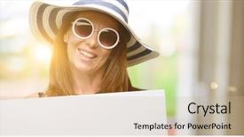  Presentation with announcement - PPT theme having ad offer or announcement background and a  colored foreground