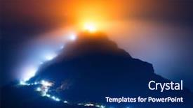  Presentation with lamps - Slides featuring mountain adam's peak sri background and a navy blue colored foreground