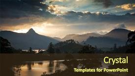  Presentation with tea - Slide set with adam - panorama of the tea plantations background and a tawny brown colored foreground