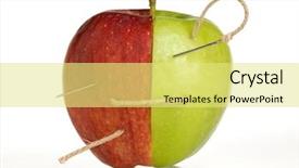  Presentation with adam eve - Beautiful presentation featuring adam eve - green and red apple stiched backdrop and a blonde colored foreground