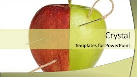  Presentation with adam eve - Presentation theme with adam eve - green and red apple stiched background and a  colored foreground